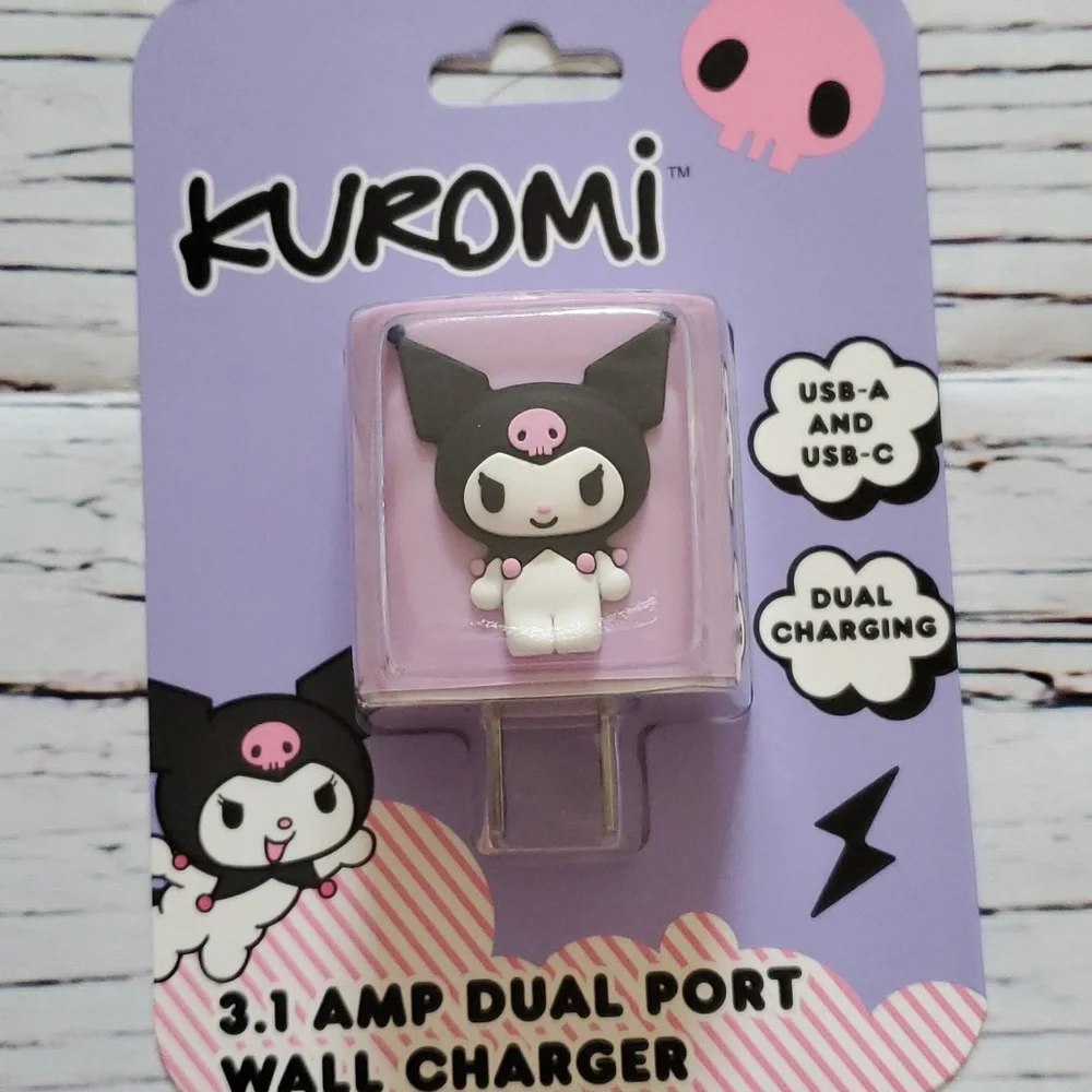 🆕️ SANRIO KUROMI 3.1 AMP DUAL PORT WALL CHARGER 💜